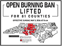 Open Burning Ban Lifted For 81 Counties