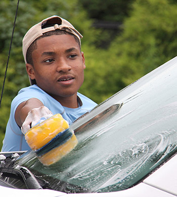 Washing cars for a cause...