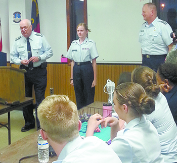 Civil Air Patrol Cadet Chloe Patterson receives Wright Brothers Award