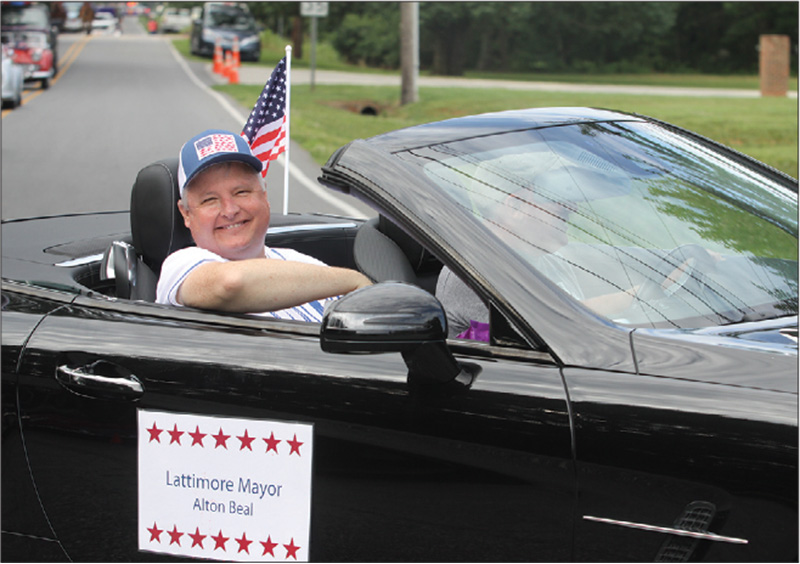 Lattimore Mayor Alton Beal rides in the Town of Lattimore Fourth of July Parade. 