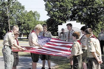 Belwood Days Scout Troop 413 Retires Memorial Flag