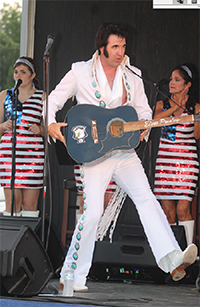 Travis Powell Performs at Shelby City Park