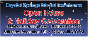 CRYSTAL SPRINGS SENIOR TOWNHOMES OPEN HOUSE