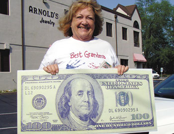 MARJORIE ROBERTS WINS $100!