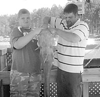 Daniel Downs Lands 32Lb. Catfish