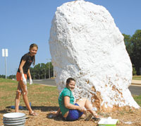 Painting the Spirit Rock...