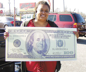 TERESA LITTLEJOHN IS THIS WEEK'S LUCKY $100 WINNER!