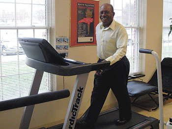 Getting Fit In The Neal Senior Center Recreation Room!