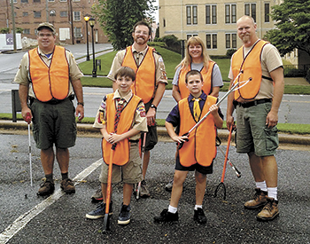 First Baptist Pack 101 Cub Scouts Pick Up Litter