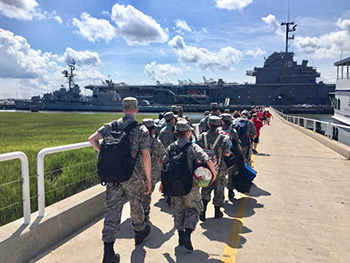 Local Civil Air Patrol cadets spend night aboard historic USS Yorktown