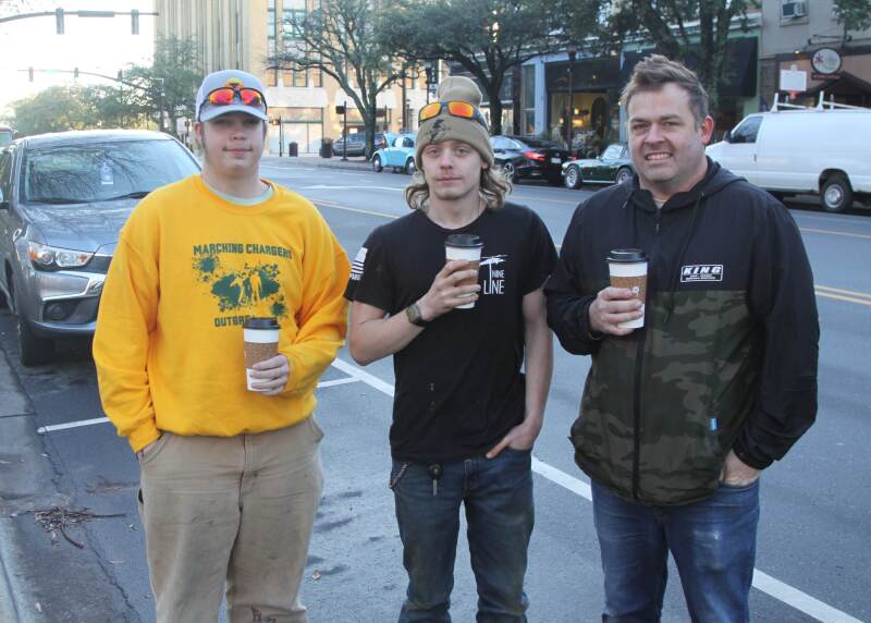  Cars and Coffee that was held January 13th around the Court Square in Shelby.